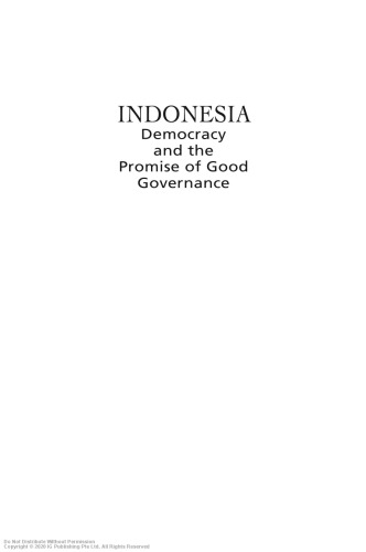 Indonesia : democracy and the promise of good governance
