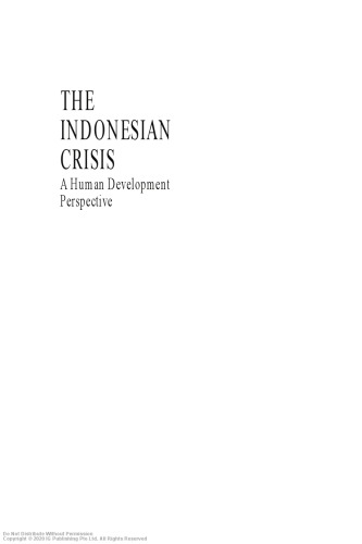 The Indonesian Crisis : A Human Development Perspective