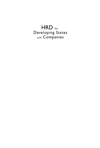 HRD for Developing States & Companies