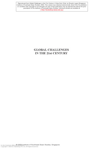 Global challenges in the 21st century : a view from Chile