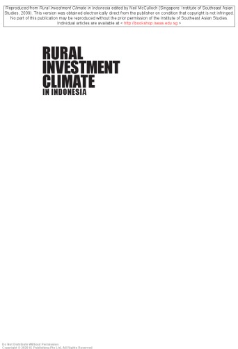 Rural investment climate in Indonesia
