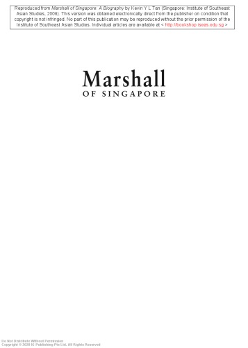 Marshall of Singapore : a biography