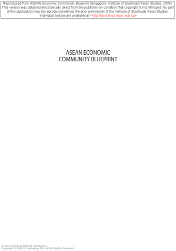 ASEAN economic community blueprint.