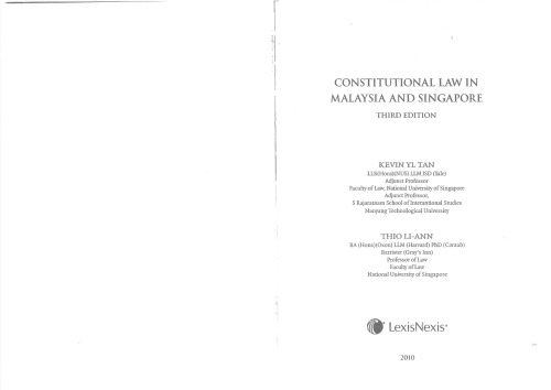 Constitutional Law in Malaysia and Singapore