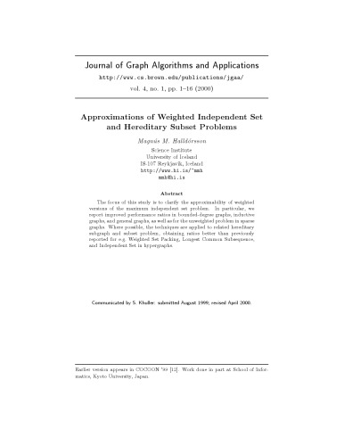 Graph algorithms and applications 2