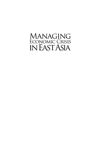 Managing Economic Crisis in East Asia
