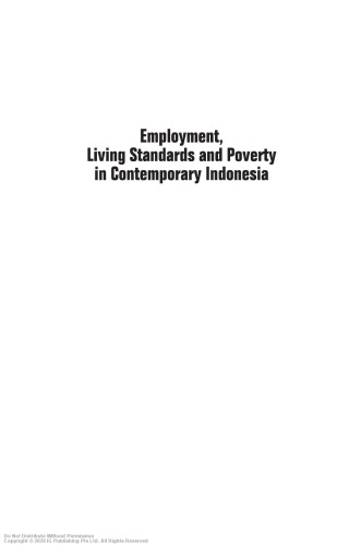 Employment, living standards and poverty in contemporary Indonesia