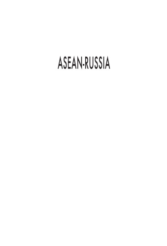 ASEAN-Russia: Foundations and Future Prospects