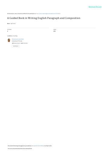 A Guided Book in Writing English Paragraph and Composition