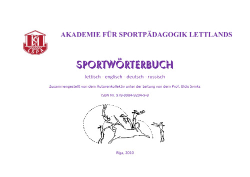 Sportwörterbuch - LT, EN, DE, RU.