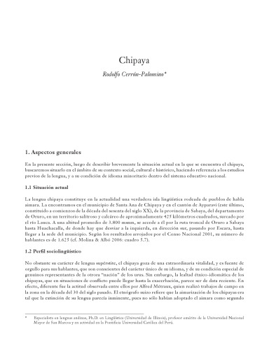 Chipaya (Uru/ Uruquilla)