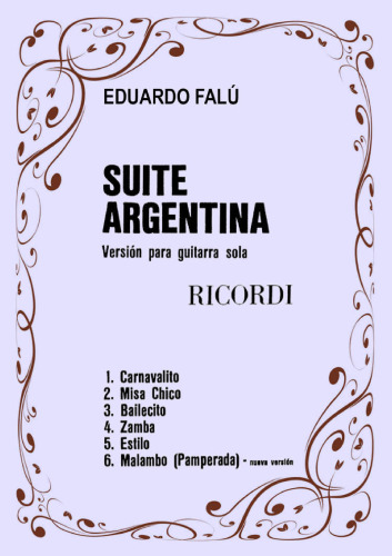 Suite argentina, versión de guitarra sola.
