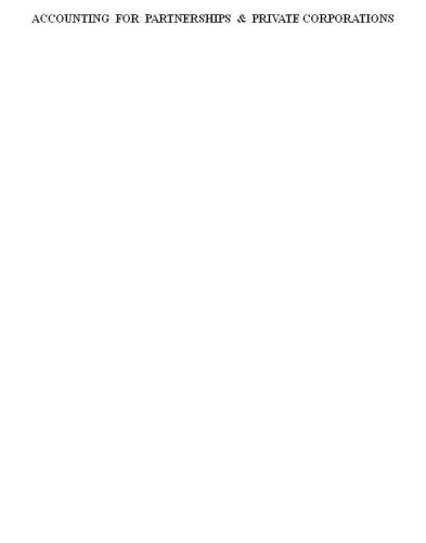 Accounting for Business Organizations