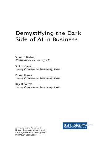 Demystifying the Dark Side of AI in Business