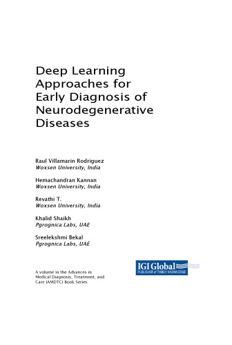 Deep Learning Approaches for Early Diagnosis of Neurodegenerative Diseases