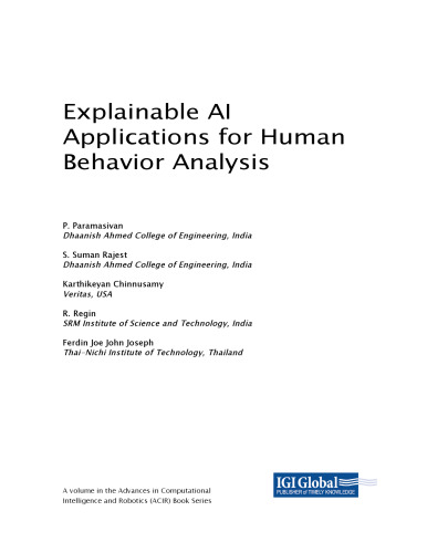 Explainable AI Applications for Human Behavior Analysis