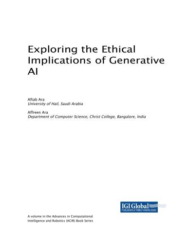 Exploring the ethical implications of generative AI /