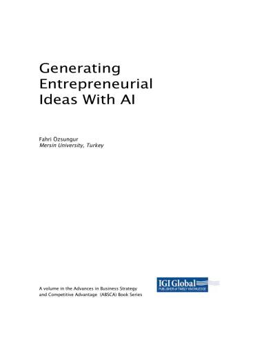 Generating Entrepreneurial Ideas With AI