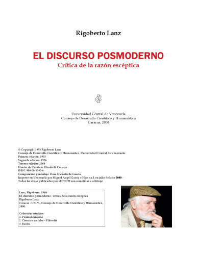 El discurso posmoderno. Crítica de la razón escéptica