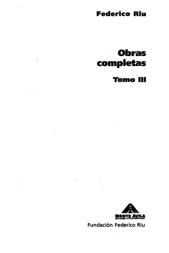 Obras completas. Tomo III