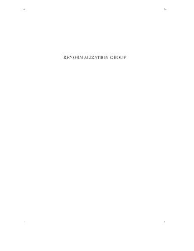 Renormalization group