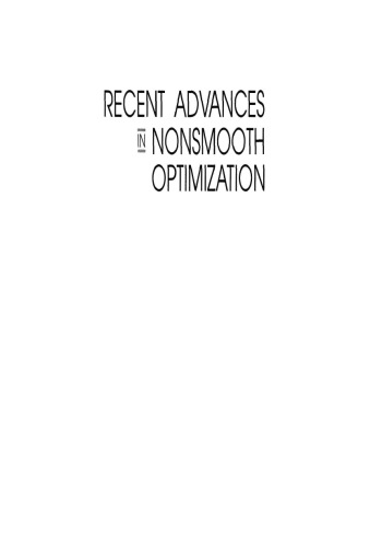 Recent advances in nonsmooth optimization