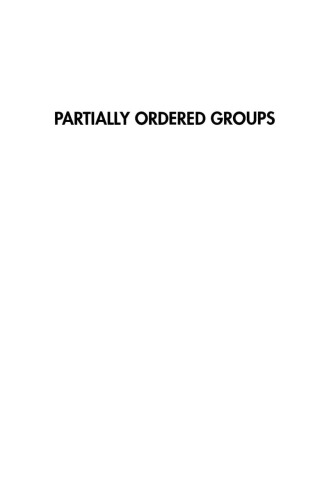 Partially ordered groups
