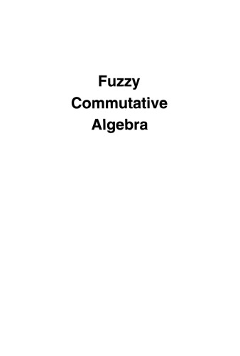 Fuzzy commutative algebra