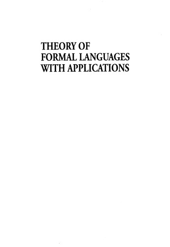 Theory of Formal Languages with Applications