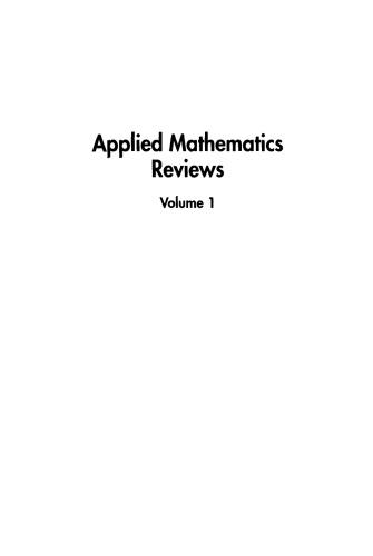 Applied mathematics reviews. Volume 1