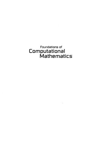 Foundations of computational mathematics : proceedings of the Smalefest 2000, Hong Kong, 13-17, 2000