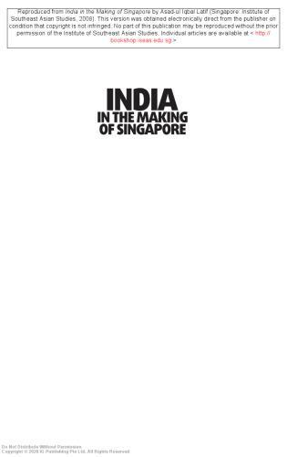 India in the Making of Singapore