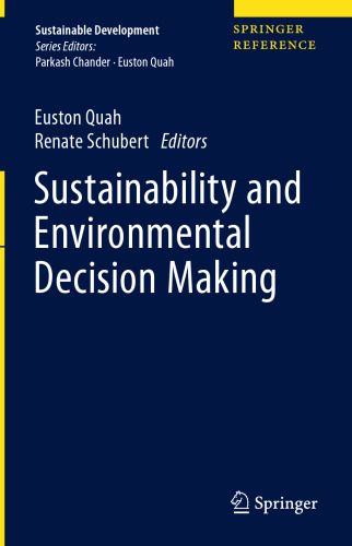 Sustainability and Environmental Decision Making (Sustainable Development)