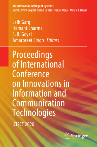 Proceedings of International Conference on Innovations in Information and Communication Technologies: ICI2CT 2020 (Algorithms for Intelligent Systems)