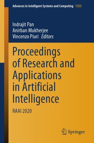 Proceedings of Research and Applications in Artificial Intelligence: RAAI 2020 (Advances in Intelligent Systems and Computing)