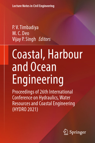 Coastal, Harbour and Ocean Engineering: Proceedings of 26th International Conference on Hydraulics, Water Resources and Coastal Engineering (HYDRO 2021)