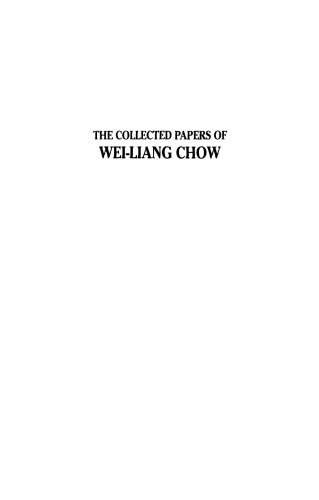 The Collected Papers of Wei-Liang Chow