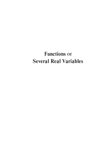 Functions of Several Real Variables