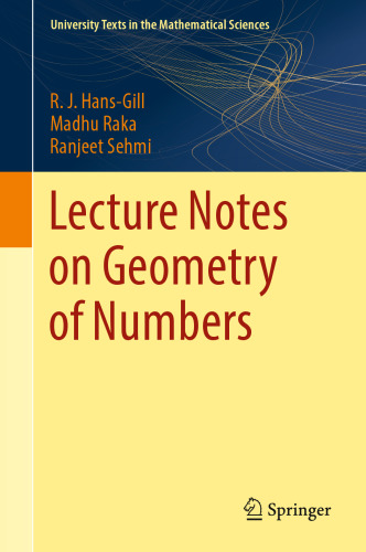 Lecture Notes on Geometry of Numbers (University Texts in the Mathematical Sciences)