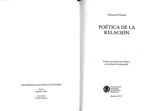 POETICA DE LA RELACION