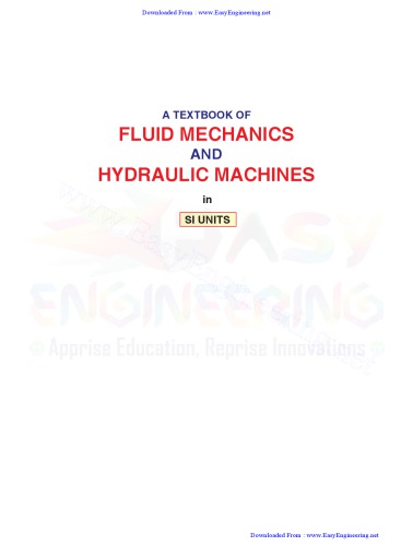 A Textbook of Fluid Mechanics and Hydraulic Machines