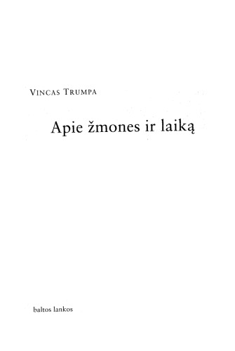 Apie žmones ir laiką