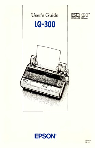 Epson LQ-300 User Guide