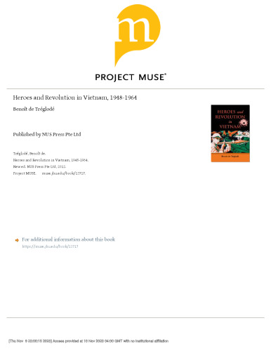 Heroes and Revolution in Vietnam, 1948-1964
