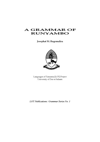 A grammar of Runyambo