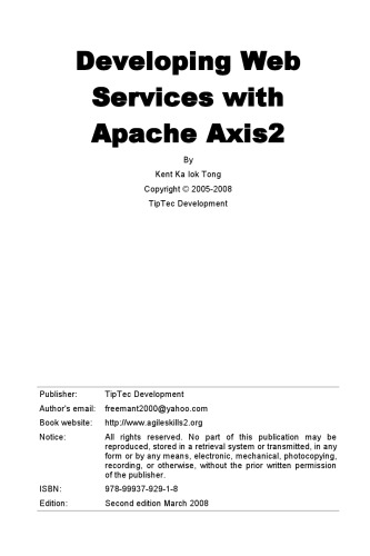 Developing Web Services with Apache Axis2