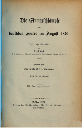 Die Schlacht bei Spichern