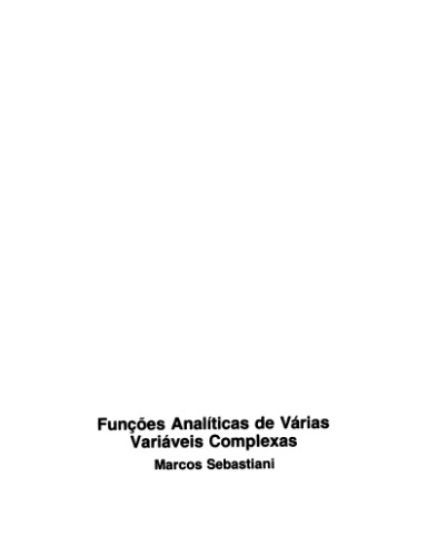 Funcoes analiticas de varias variaveis complexas
