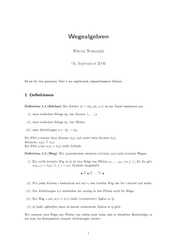 Wegealgebren