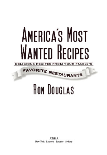 Delicious Recipes from Your Family's Favorite Restaurants